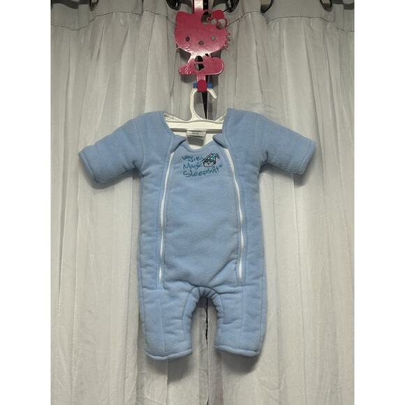 Baby Merlin's Magic Sleep Suit Infant 3-6 Months Zip Up Lot Of 2 Blue & Yellow - Picture 7 of 12